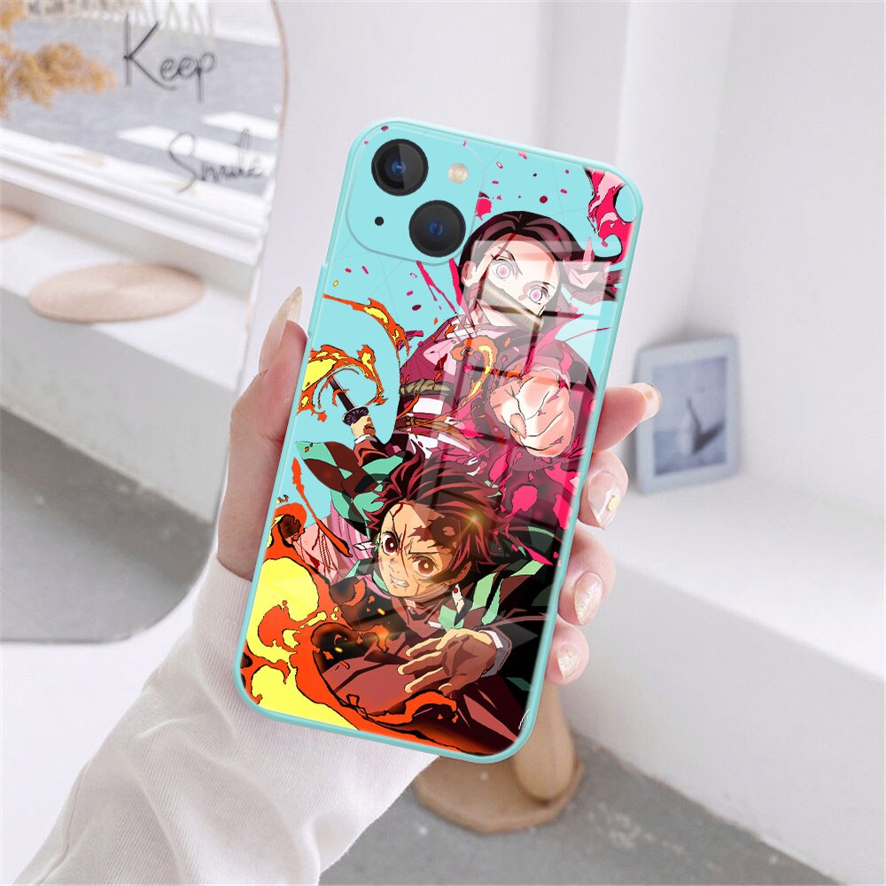 Anime Demon Slayer Kimetsu No Yaiba Phone Case For iPhone 11 12 13 Pro Max X 1 - Demon Slayer Plush