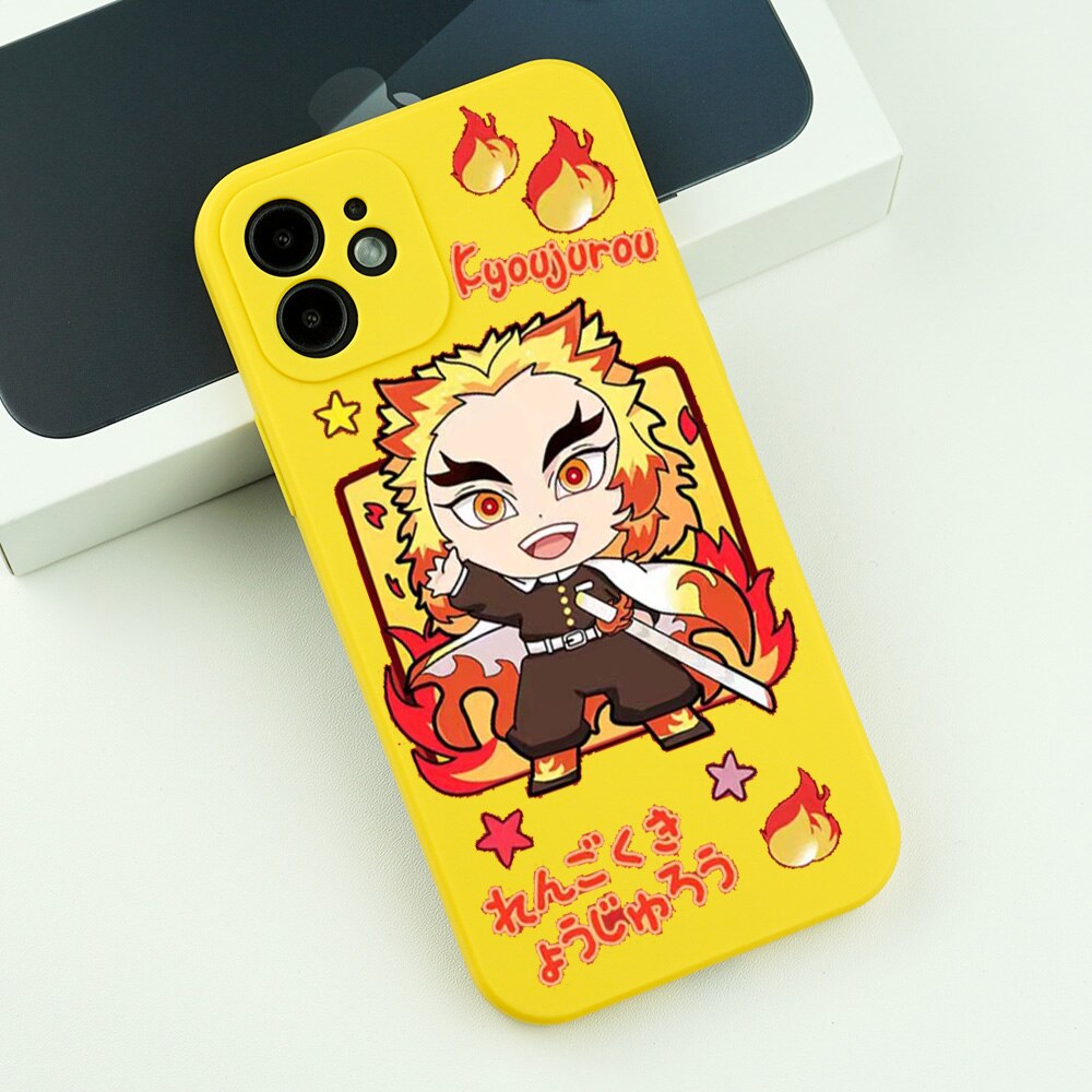 Cute Cartoon Japan Anime Demon Slayer Case For iPhone 14 13 11 12 Pro Max Mini - Demon Slayer Plush