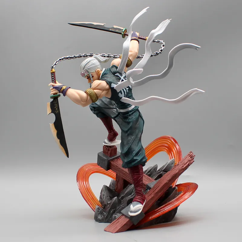 27cm Demon Slayer figures Uzui Tengen Figures 2 Heads Kimetsu No Yaiba Anime Figures Figurine Gk 2 - Demon Slayer Plush