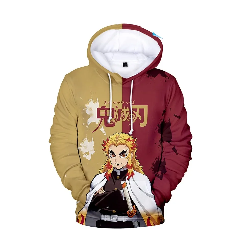 3D Print Anime Kids Hooded Sweatshirts Demon Slayer Boy Girl Hoodie Loose Long Sleeve Pullover Sweatshirt 1 - Demon Slayer Plush