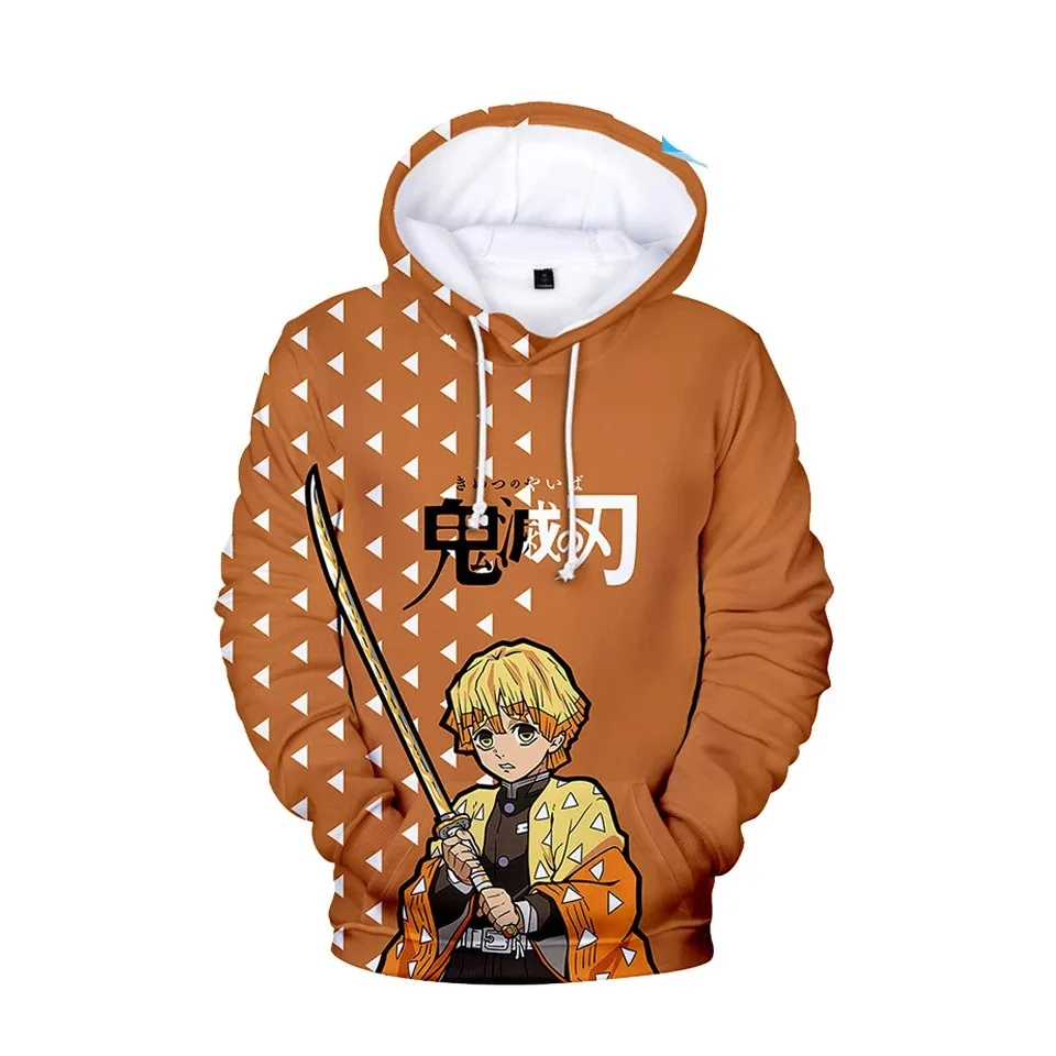 3D Print Anime Kids Hooded Sweatshirts Demon Slayer Boy Girl Hoodie Loose Long Sleeve Pullover Sweatshirt 2 - Demon Slayer Plush