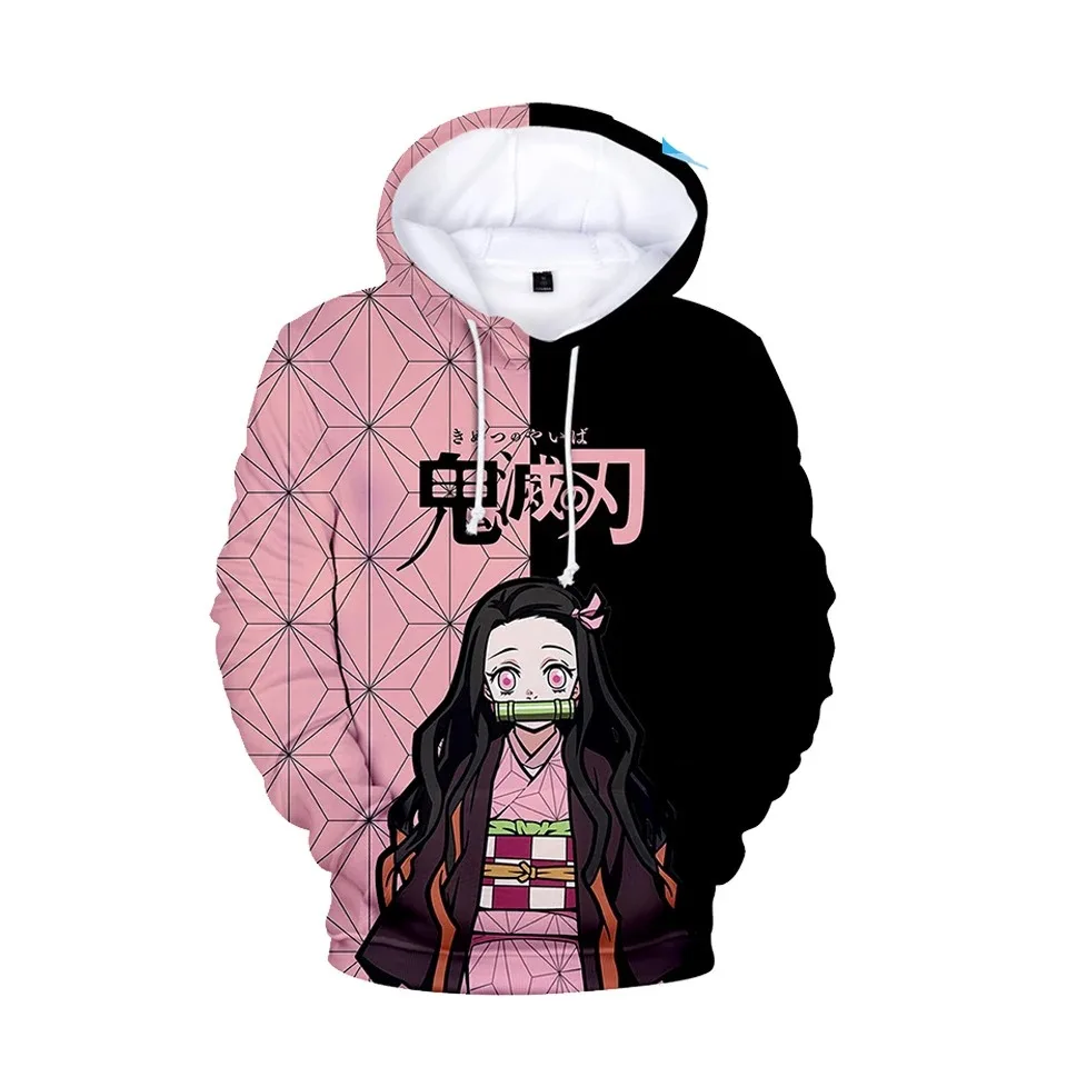 3D Print Anime Kids Hooded Sweatshirts Demon Slayer Boy Girl Hoodie Loose Long Sleeve Pullover Sweatshirt 5 - Demon Slayer Plush