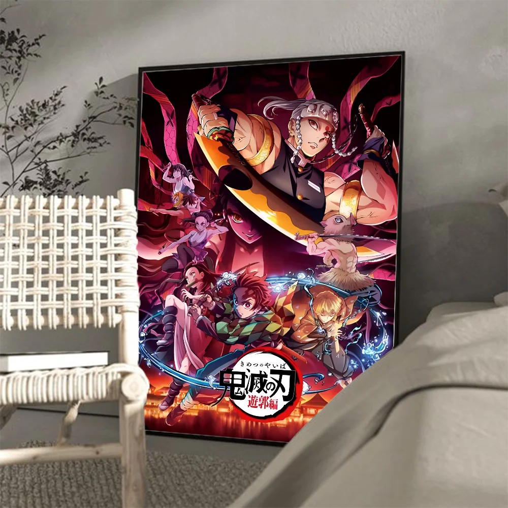 Anime Demon Slayer Poster Classic Vintage Posters HD Quality Wall Art Retro Posters for Home Room 2 - Demon Slayer Plush