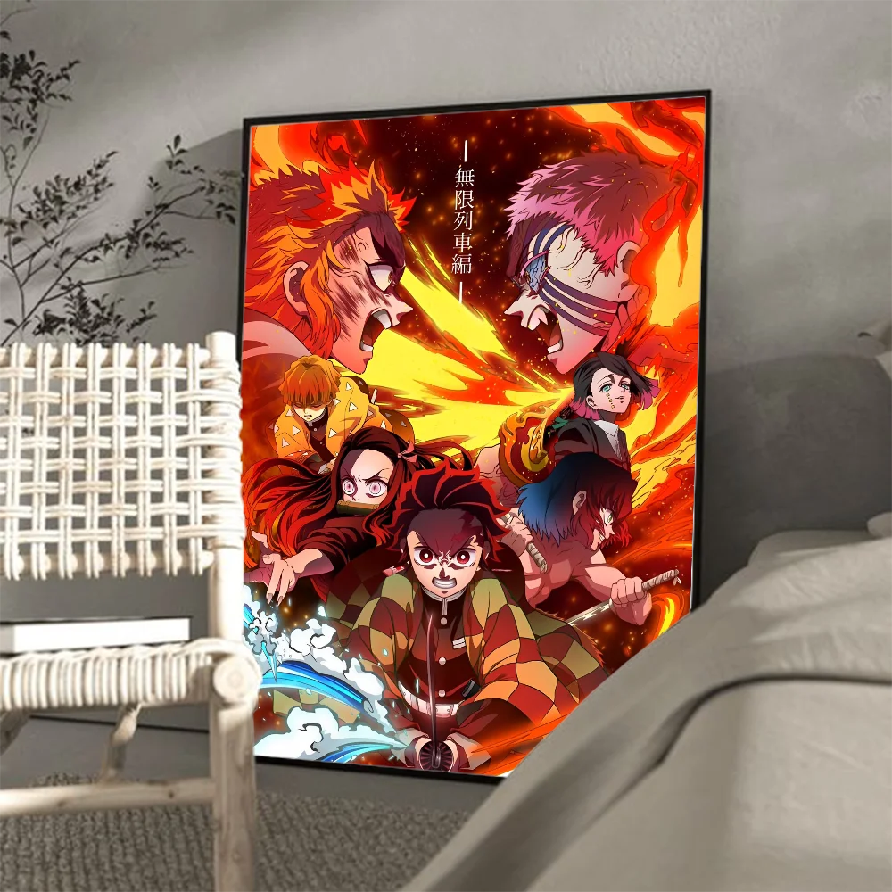 Anime Demon Slayer Poster Classic Vintage Posters HD Quality Wall Art Retro Posters for Home Room 5 - Demon Slayer Plush