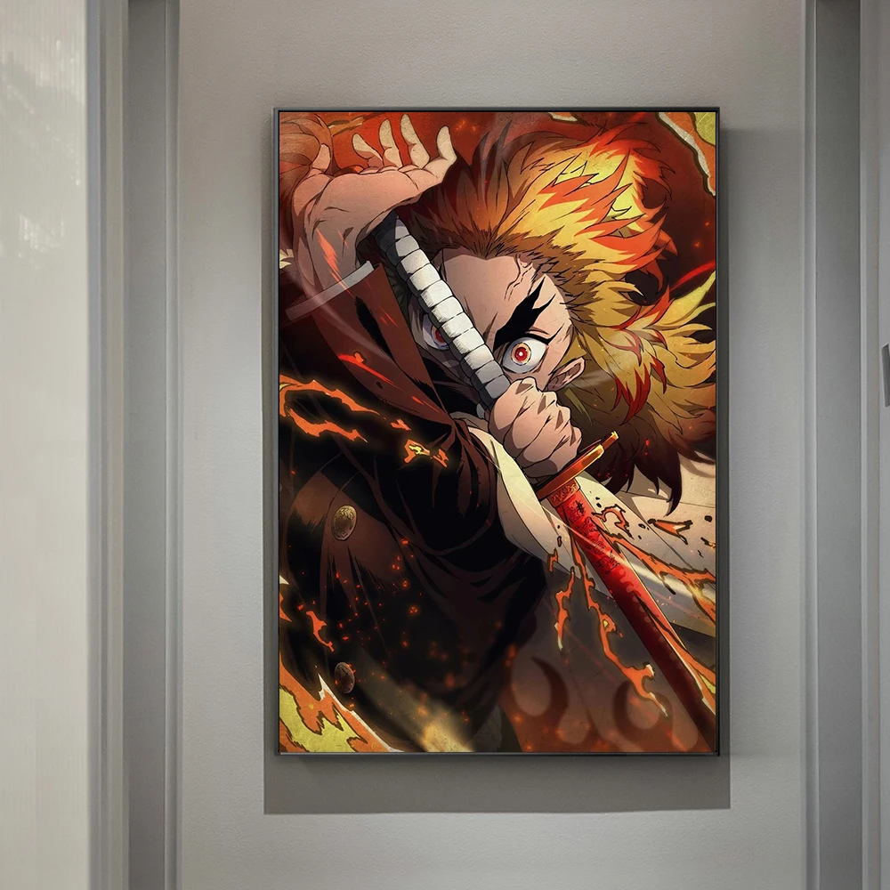Anime Demon Slayer Poster for Wall Art Wallpaper Kimetsu No Yaiba Picture Print Canvas Painting Home 3 - Demon Slayer Plush