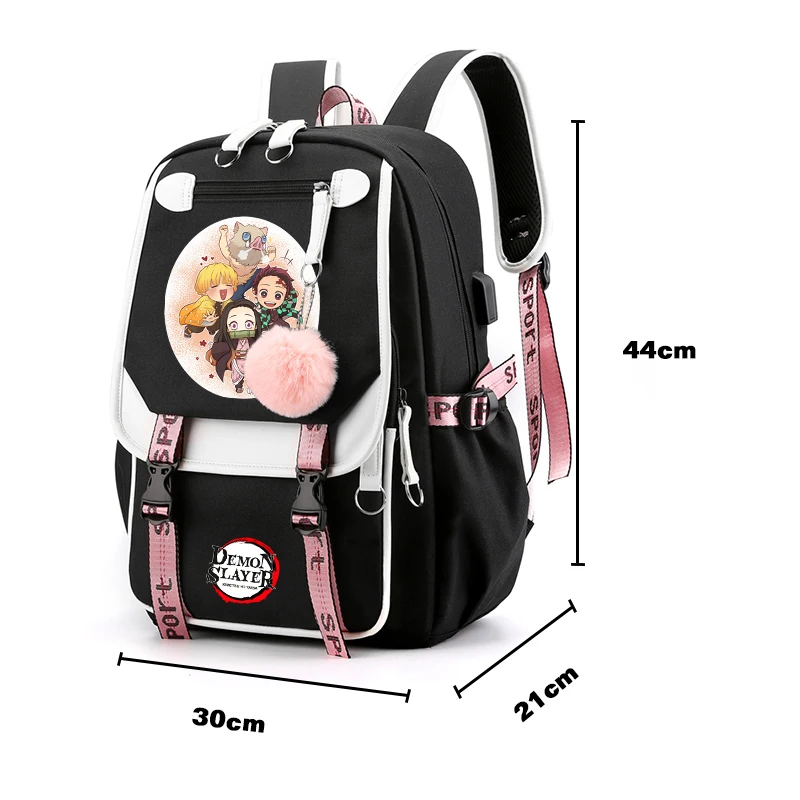 Demon Slayer Nezuko Backpacks for Men Anime School Bag for Teenager Canvas Laptop Back Pack Women 1 - Demon Slayer Plush