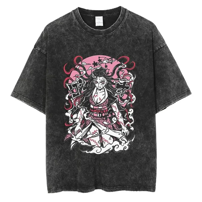 Demon Slayer Washed T Shirt women Anime Kimetsu No Yaiba T shirts Kawaii Hashibira Inosuke Manga 1 - Demon Slayer Plush