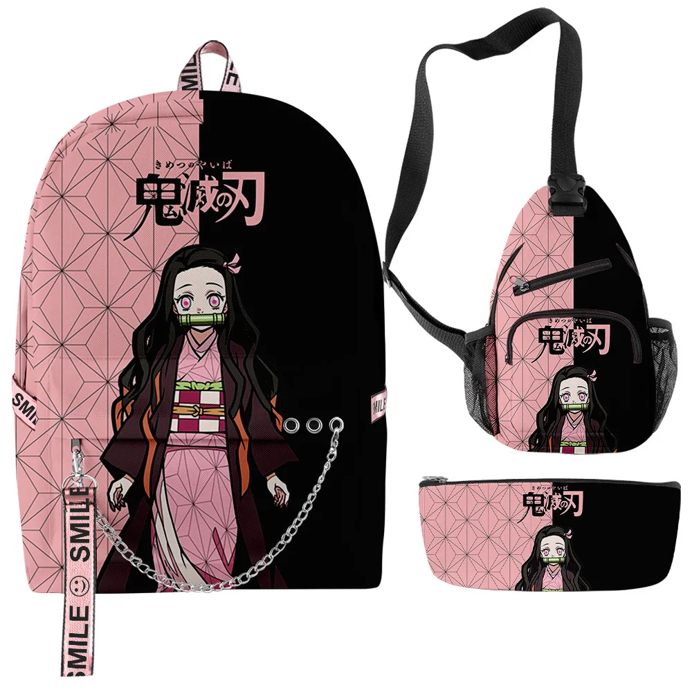 Japan Anime Demon Slayer Backpack Children Boys Girls Schoolbag Kimetsu No Yaiba Tomioka Giyuu Cartoon Backpack 1 - Demon Slayer Plush