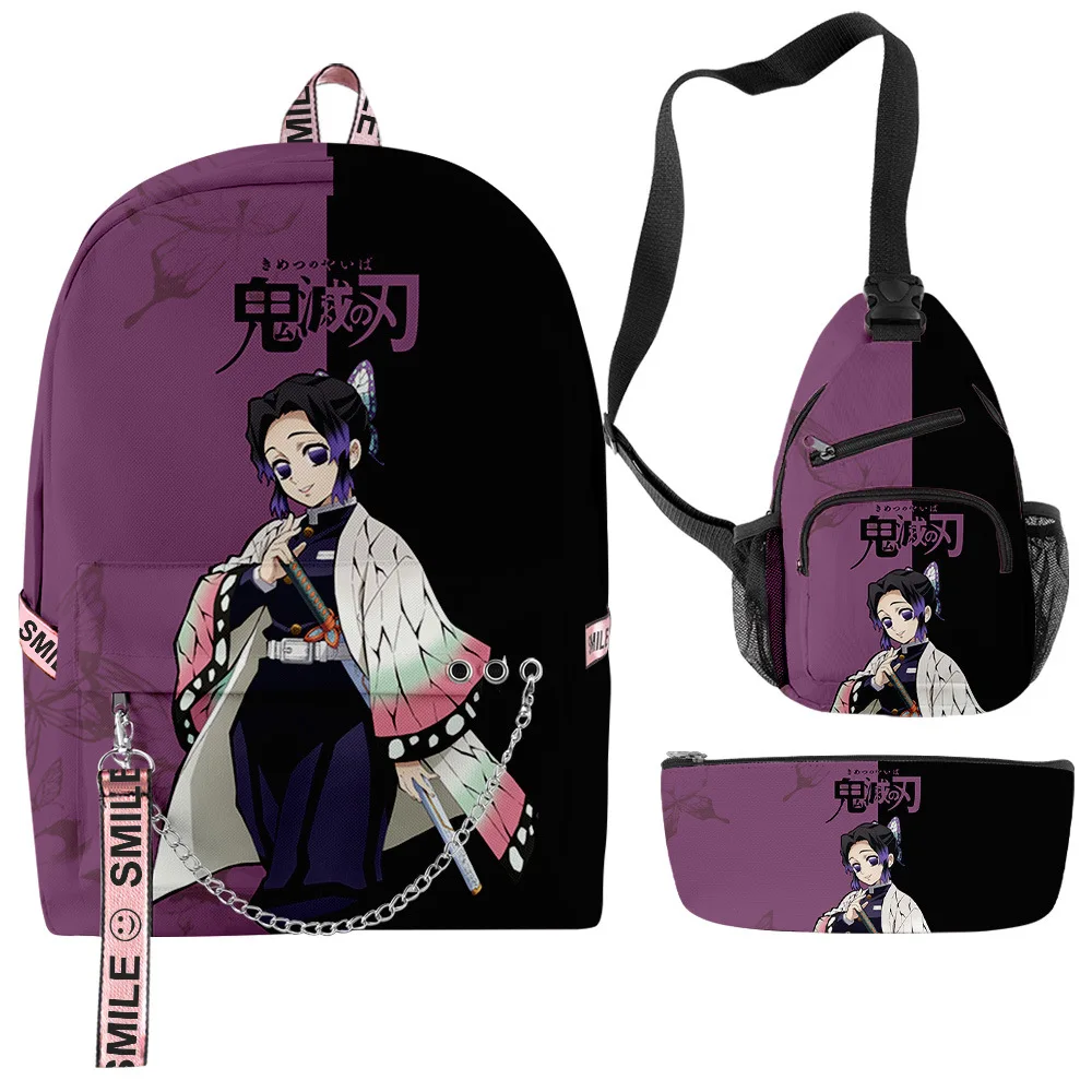 Japan Anime Demon Slayer Backpack Children Boys Girls Schoolbag Kimetsu No Yaiba Tomioka Giyuu Cartoon Backpack 2 - Demon Slayer Plush