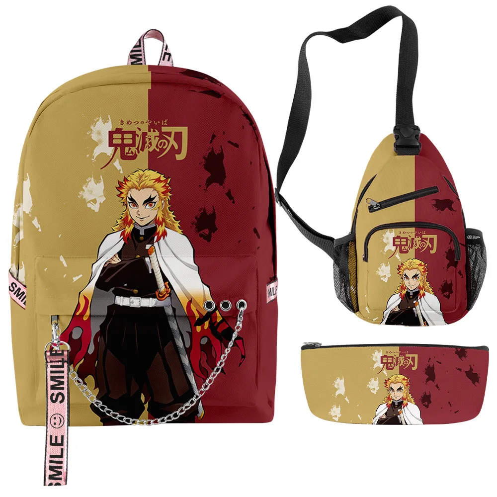 Japan Anime Demon Slayer Backpack Children Boys Girls Schoolbag Kimetsu No Yaiba Tomioka Giyuu Cartoon Backpack 4 - Demon Slayer Plush