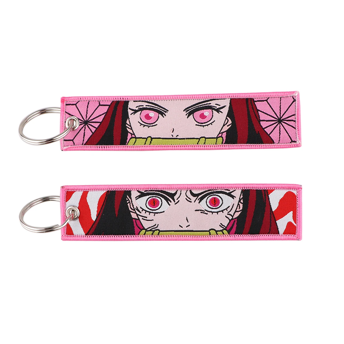 Japanese Anime Demon Slayer Key Tag New Embroidery Key Fobs for Motorcycles Cars Bag Backpack Novelty 2 - Demon Slayer Plush