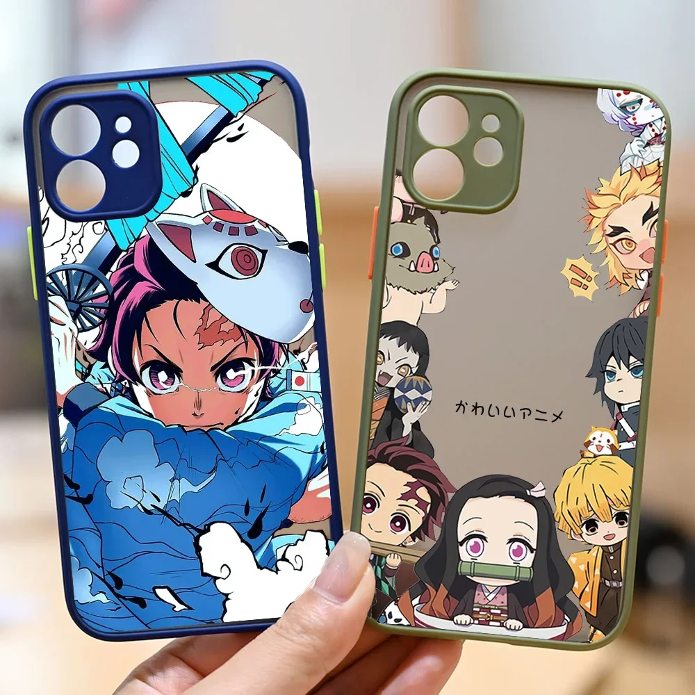 Japanese Anime Demon Slayer Phone Cases for iPhone 15 14 13 12 11 Pro Max Mini - Demon Slayer Plush