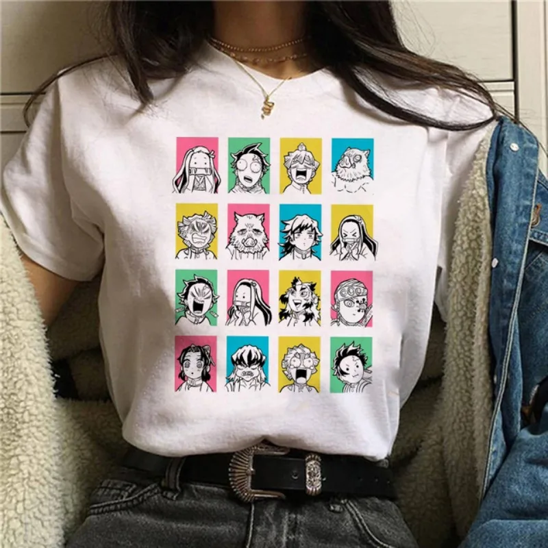 Japanese Anime T shirt Demon Slayer Oversize Women Clothing Nezuko Kawaii Tees Tanjirou O Neck Graphic 4 - Demon Slayer Plush