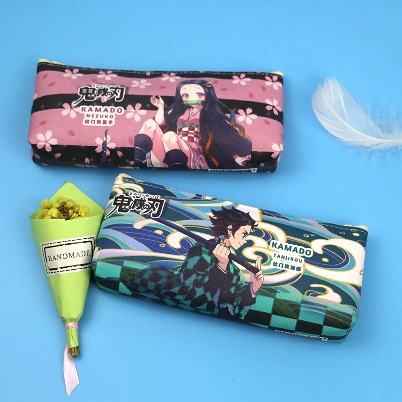 New Anime Demon Slayer Pencil Case for Kids Gift Schoolbag Organizer Student Storage Bag School Stationery 3 - Demon Slayer Plush