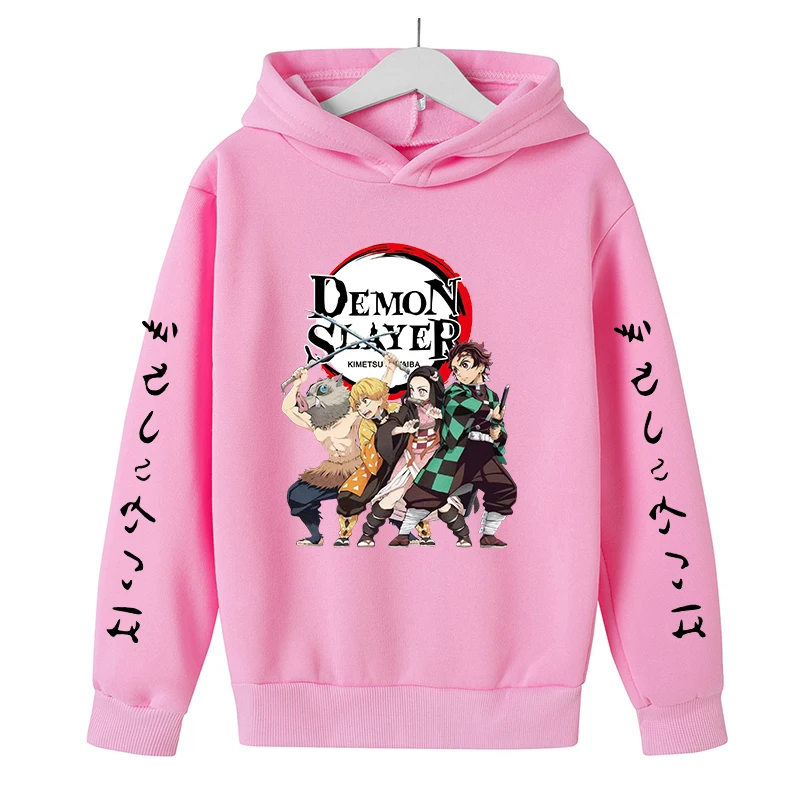 New Kids Demon Slayer Hoodie Children s Clothing Hoodie Suitable Boys Girl Long Sleeve Anime Yaiba 1 - Demon Slayer Plush