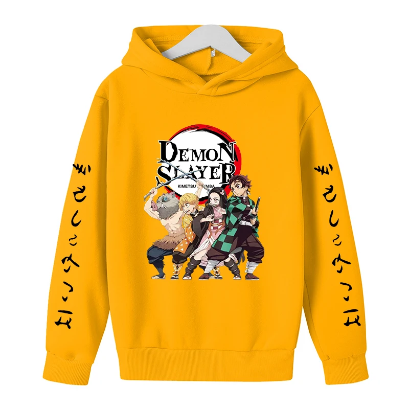 New Kids Demon Slayer Hoodie Children s Clothing Hoodie Suitable Boys Girl Long Sleeve Anime Yaiba 4 - Demon Slayer Plush