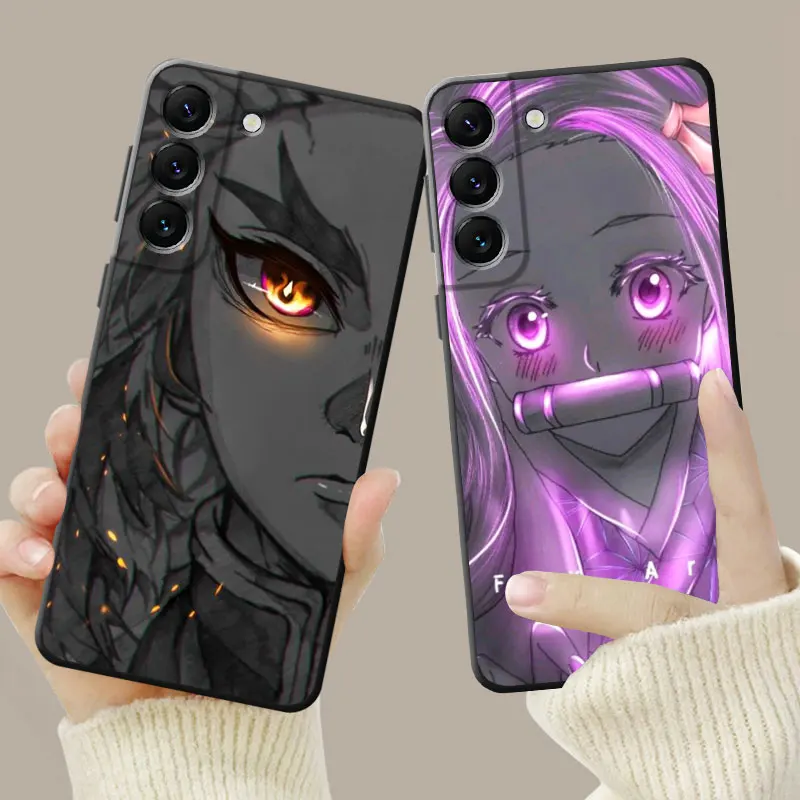 Phone Case For Samsung Galaxy S23 S22 S21 S20 FE Ultra S10 S9 S8 Plus Note 4 - Demon Slayer Plush